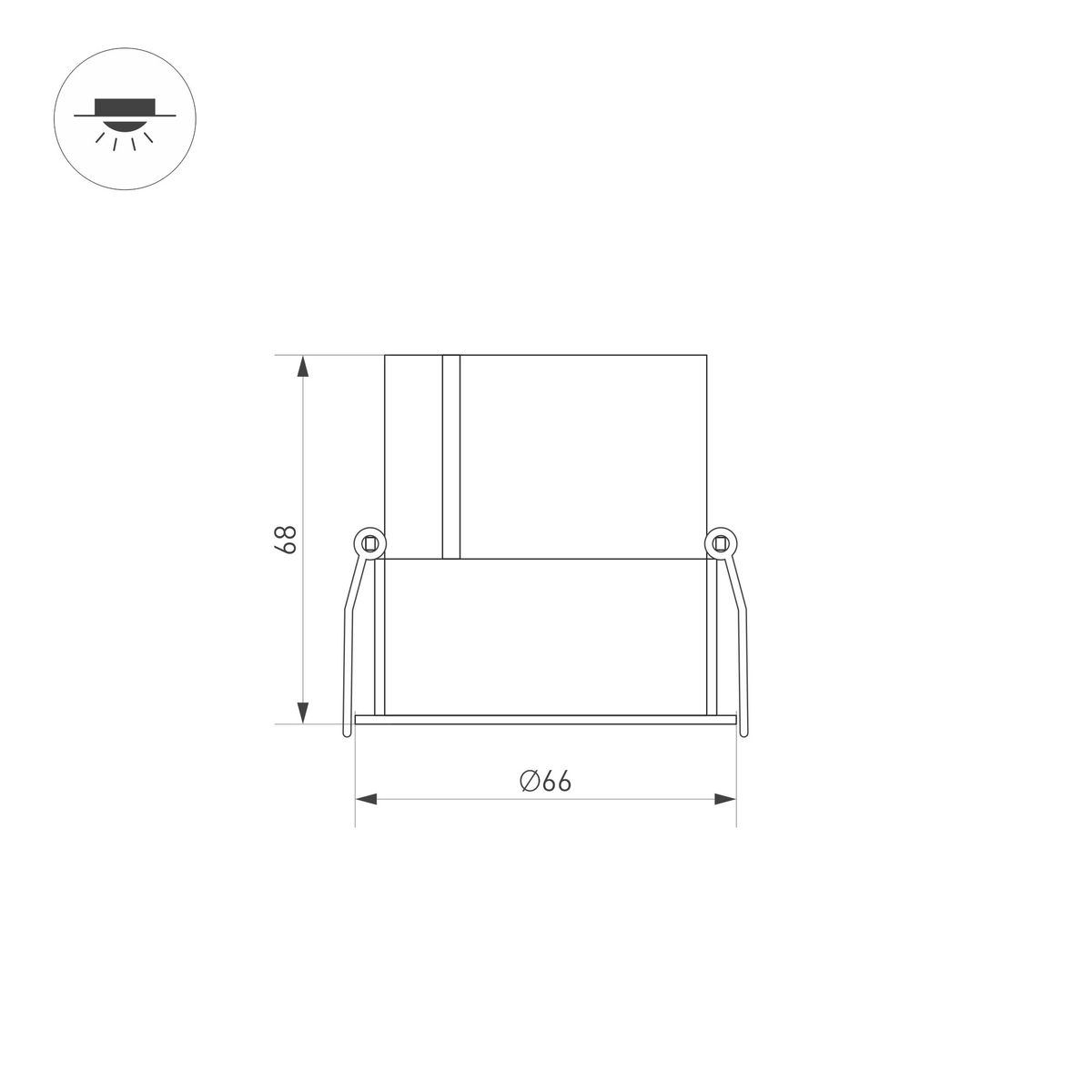 Встраиваемый светильник Arlight MS-Atlas-Built-R66-15W Warm3000 037185 Встраиваемый светильник Arlight MS-Atlas-Built-R66-15W Warm3000 037185
