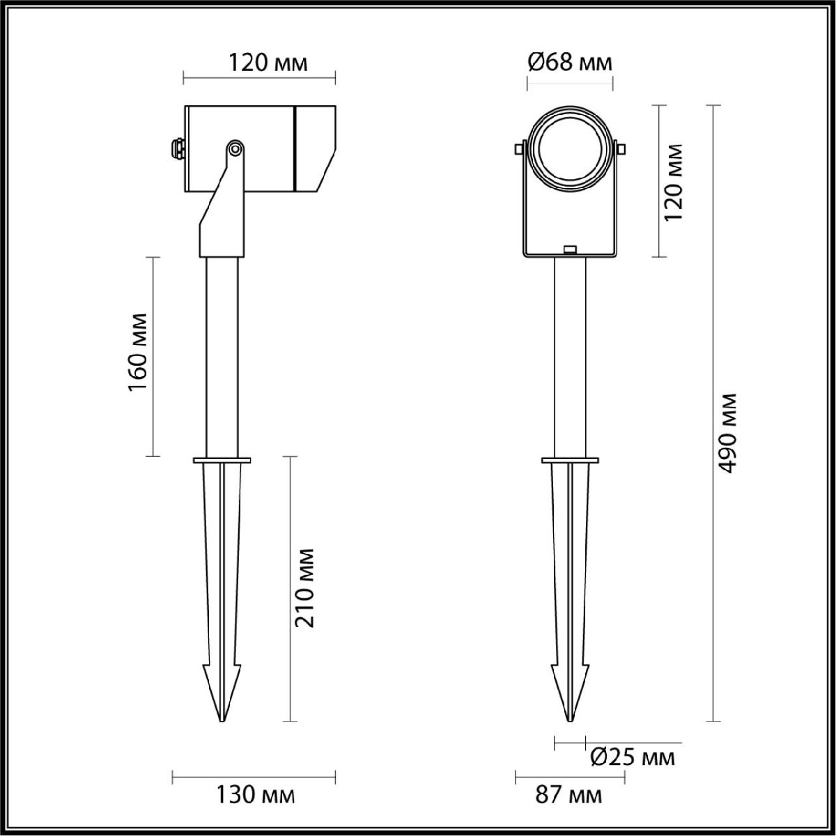 Грунтовый светильник Odeon Light Stima 6647/10GL Грунтовый светильник Odeon Light Stima 6647/10GL
