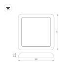 Встраиваемый светильник Arlight CL-Fiokk-S220x220-18W Day4000-Mix 034471