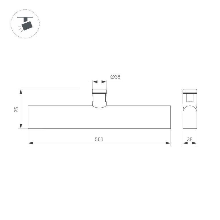 Трековый светильники Arlight ART-APRIORI-FLAT-L500-15W Day4000 044907