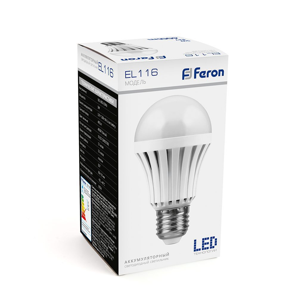 Светодиодная аккумуляторная лампа Feron 48979 EL116 Светодиодная аккумуляторная лампа Feron 48979 EL116