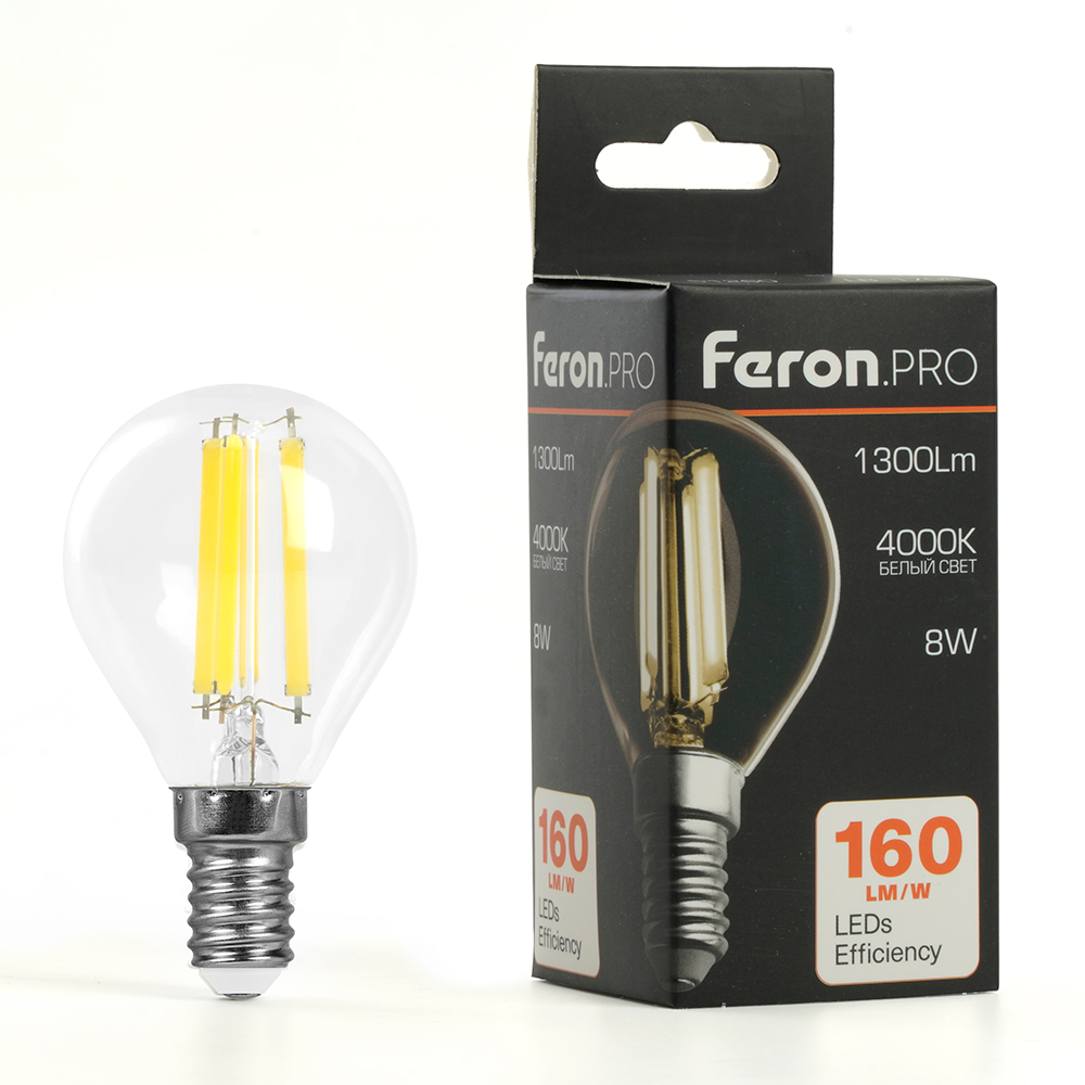 Лампа светодиодная Feron LB-1708 E14 8W 4000K 51260 Лампа светодиодная Feron LB-1708 E14 8W 4000K 51260