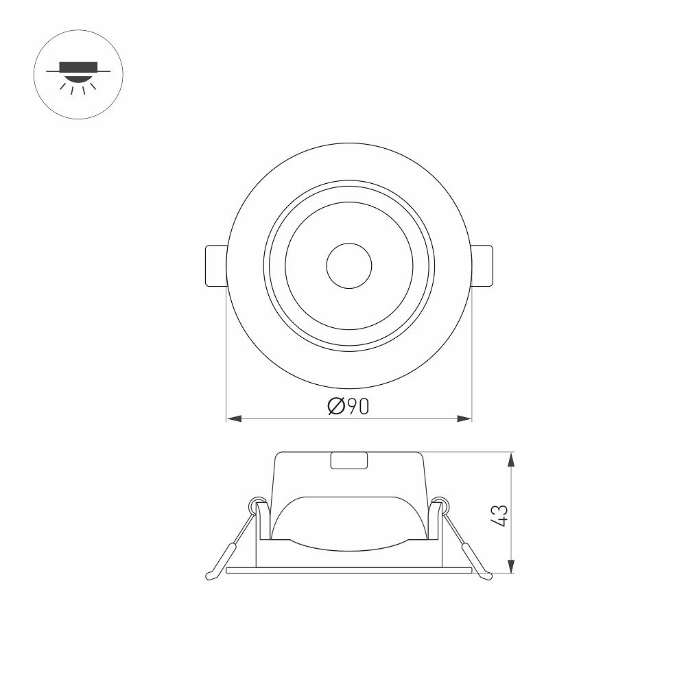 Светильник Downlight Arlight Polar 032860 Светильник Downlight Arlight Polar 032860