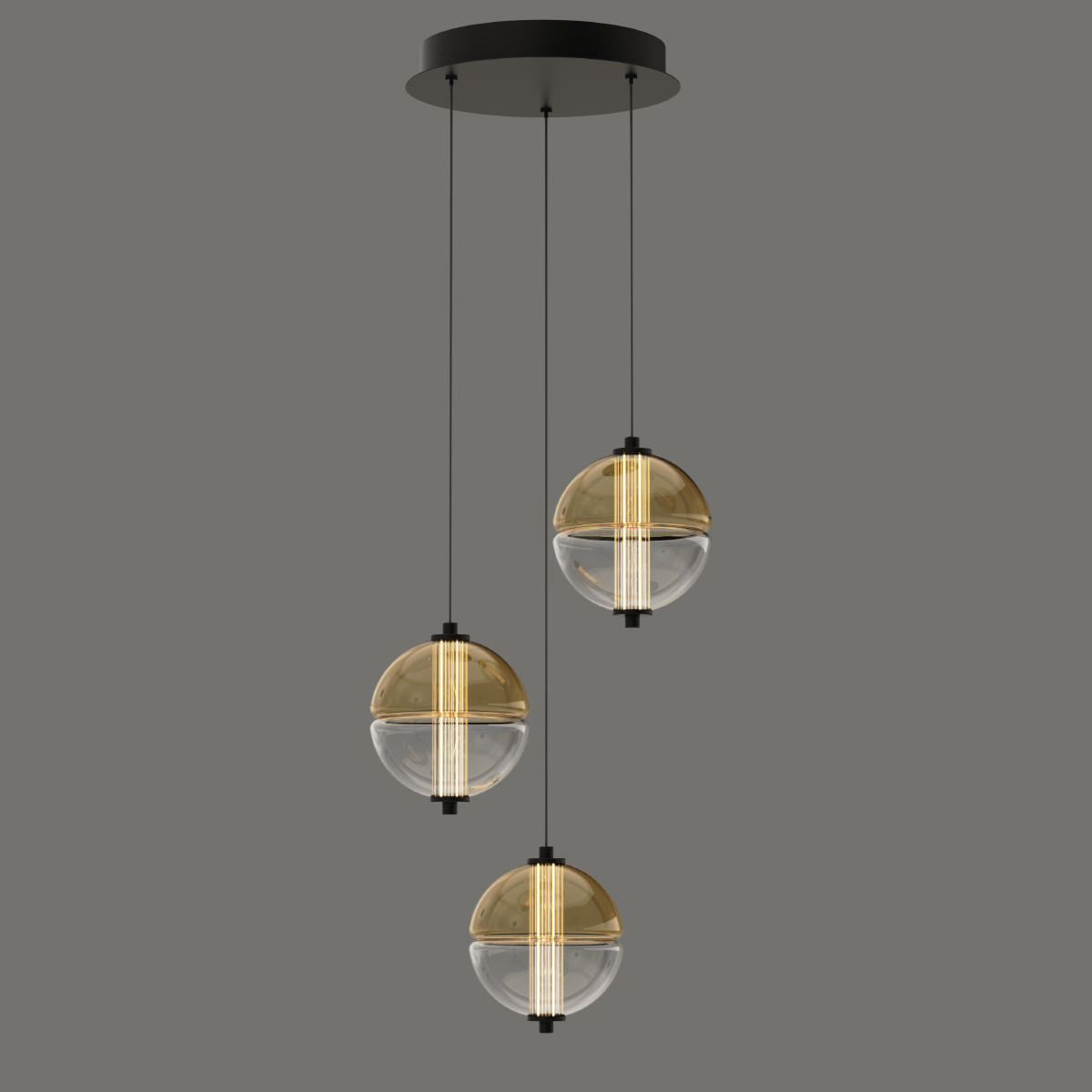 Подвесной светильник Delight Collection MD24022079-3A black/amber Подвесной светильник Delight Collection MD24022079-3A black/amber