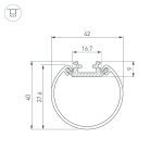 Алюминиевый профиль Arlight ROUND-D40-2000 ANOD 044517