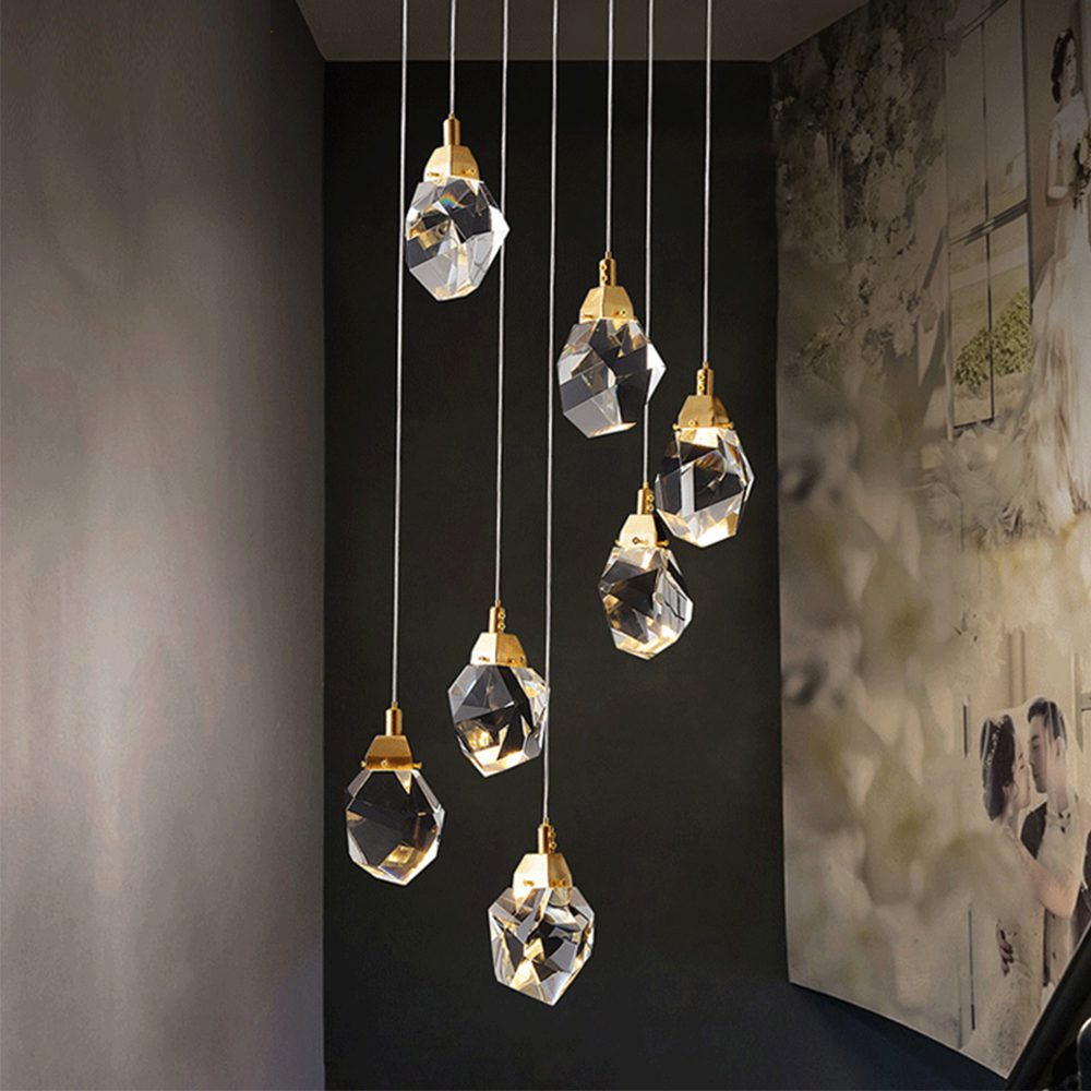 Подвесной светильник Delight Collection Crystal rock MD-020B-7 gold Подвесной светильник Delight Collection Crystal rock MD-020B-7 gold