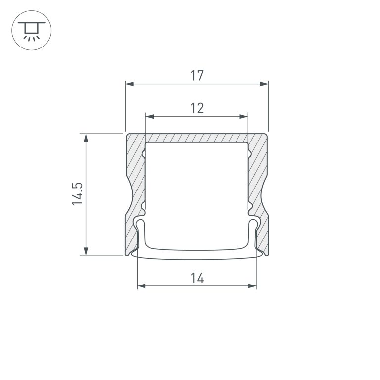 Алюминиевый профиль Arlight LINE-1715-2000 WHITE 044259(1)
