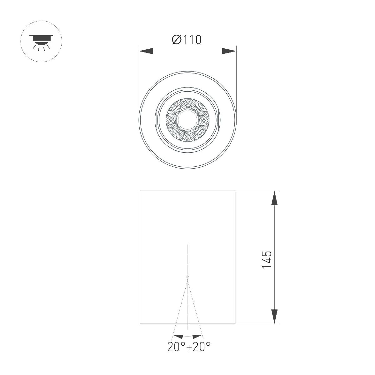 Накладной светильник Arlight SP-FOCUS-R110-18W Warm3000 054863 Накладной светильник Arlight SP-FOCUS-R110-18W Warm3000 054863