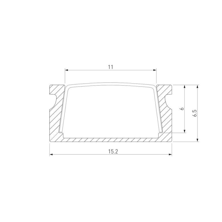 Накладной алюминиевый профиль для светодиодной ленты Elektrostandard LL-2-ALP006 4690389170430