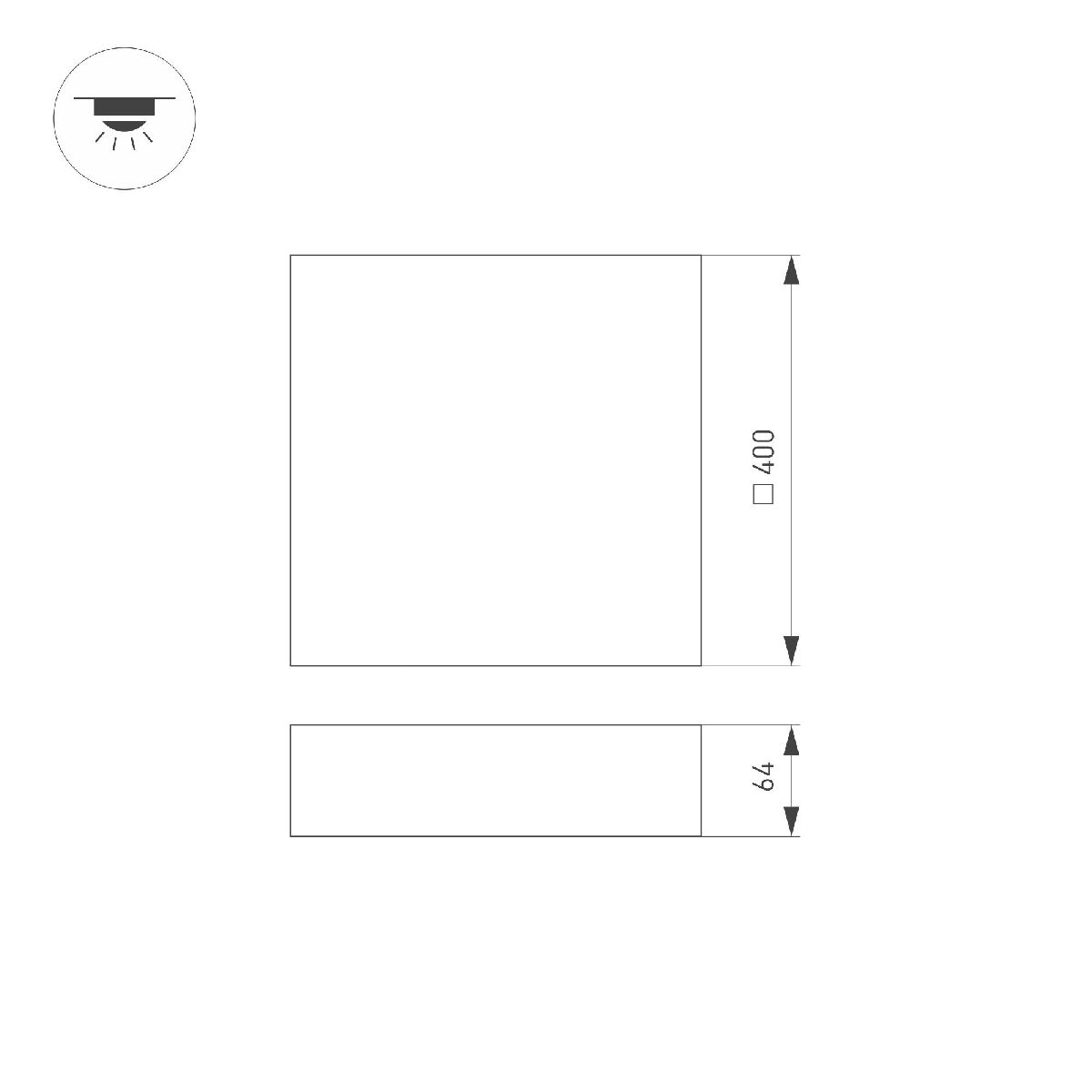 Потолочный светильник Arlight IM-QUADRO-EMERGENCY-3H-S400x400-44W Day4000 (WH, 120 deg, 230V) 041026 Потолочный светильник Arlight IM-QUADRO-EMERGENCY-3H-S400x400-44W Day4000 (WH, 120 deg, 230V) 041026