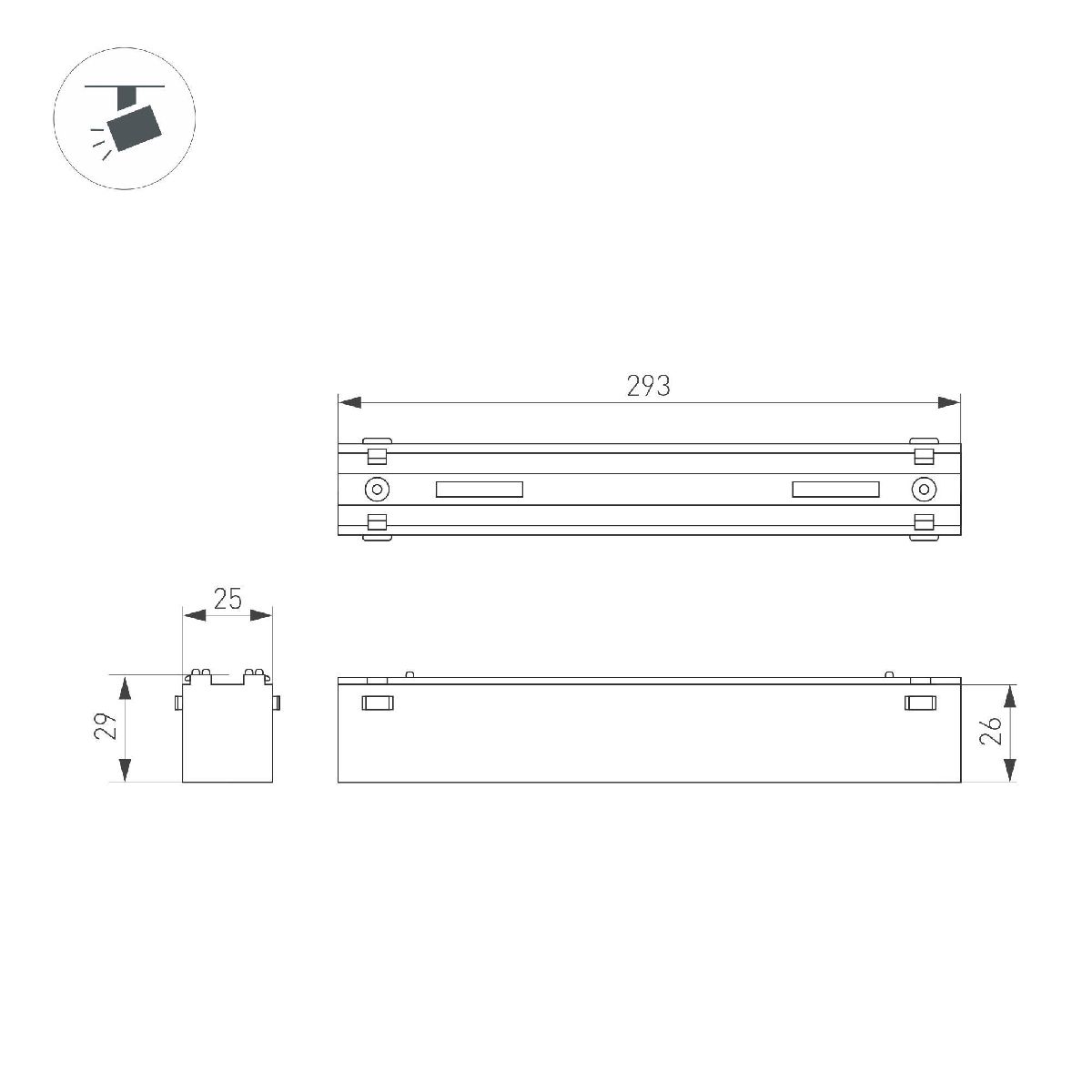 Трековый магнитный светильник Arlight MAG-VIBE-FLAT-L293-12W Day4000-MIX (WH, 100 deg, 48V, DALI) 045018 Трековый магнитный светильник Arlight MAG-VIBE-FLAT-L293-12W Day4000-MIX (WH, 100 deg, 48V, DALI) 045018