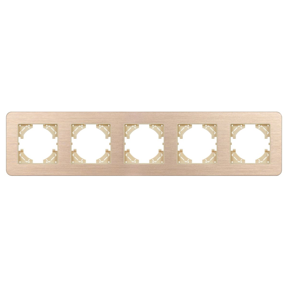 Рамка на 5 постов алюминиевая Arlight FRM-AKIRY-AL-5-GD 049736 Рамка на 5 постов алюминиевая Arlight FRM-AKIRY-AL-5-GD 049736