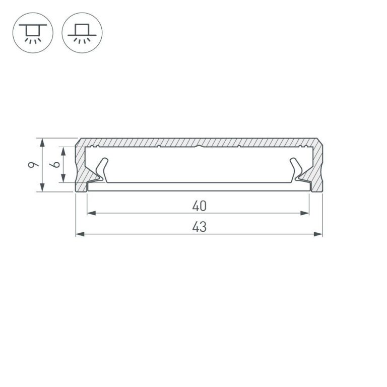 Алюминиевый профиль Arlight ALM-FLAT-S-2020 ANOD 026713(1)