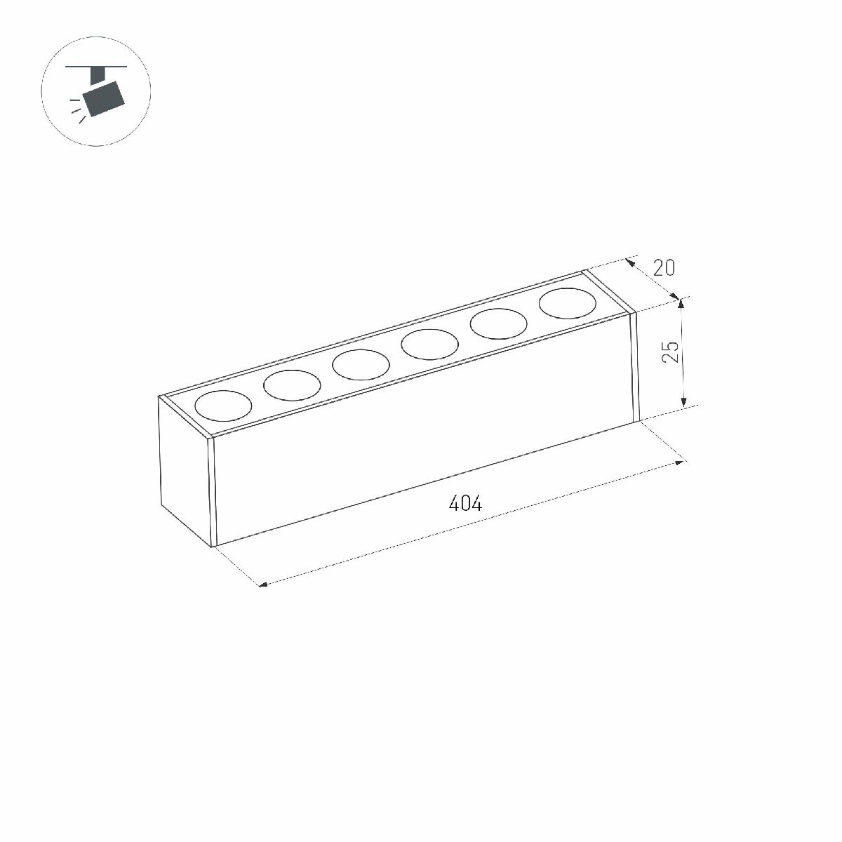 Трековый магнитный светильник Arlight MAG-DOTS-25-L400-12W Day4000 (BK, 30 deg, 24V, DALI) 046325 Трековый магнитный светильник Arlight MAG-DOTS-25-L400-12W Day4000 (BK, 30 deg, 24V, DALI) 046325