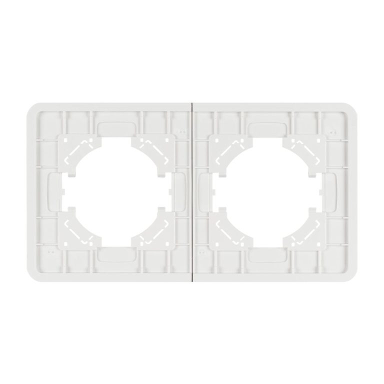 Рамка на 2 поста стеклянная Arlight FRM-OMALI-GS-2-WH 049692