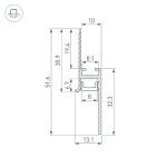 Профиль Arlight PLINTUS-FANTOM-H20-2000 ANOD 048685