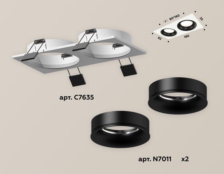 Встраиваемый светильник Ambrella Light Techno XC7635002 (C7635, N7011)