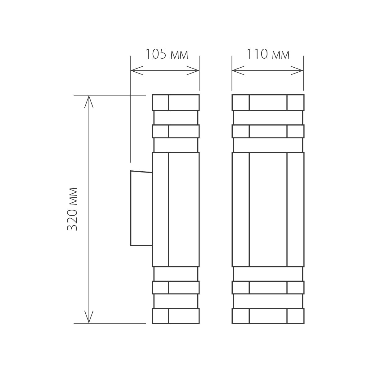 Уличный настенный светильник Elektrostandard Techno 1443 4690389067709 Уличный настенный светильник Elektrostandard Techno 1443 4690389067709