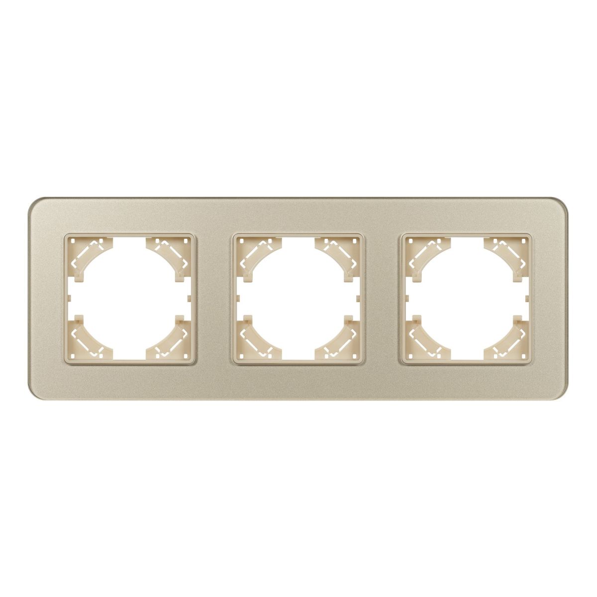 Рамка на 3 поста стеклянная Arlight FRM-OMALI-GS-3-GD 049699 Рамка на 3 поста стеклянная Arlight FRM-OMALI-GS-3-GD 049699