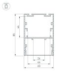 Алюминиевый профиль Arlight ARH-Line-6085-3000 Black 036138
