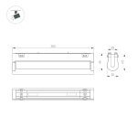 Трековый магнитный светильник Arlight MAG-VIBE-FLAT-TURN-L305-12W Day4000-MIX (BK, 110 deg, 48V, DALI) 044441