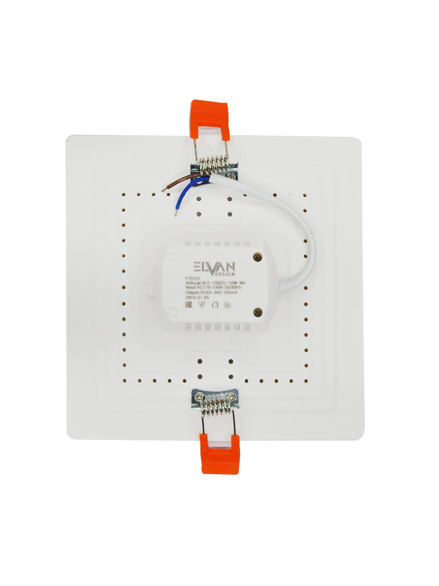 Встраиваемый светильник Elvan VLS-108SQ-18W-NH-Wh Встраиваемый светильник Elvan VLS-108SQ-18W-NH-Wh