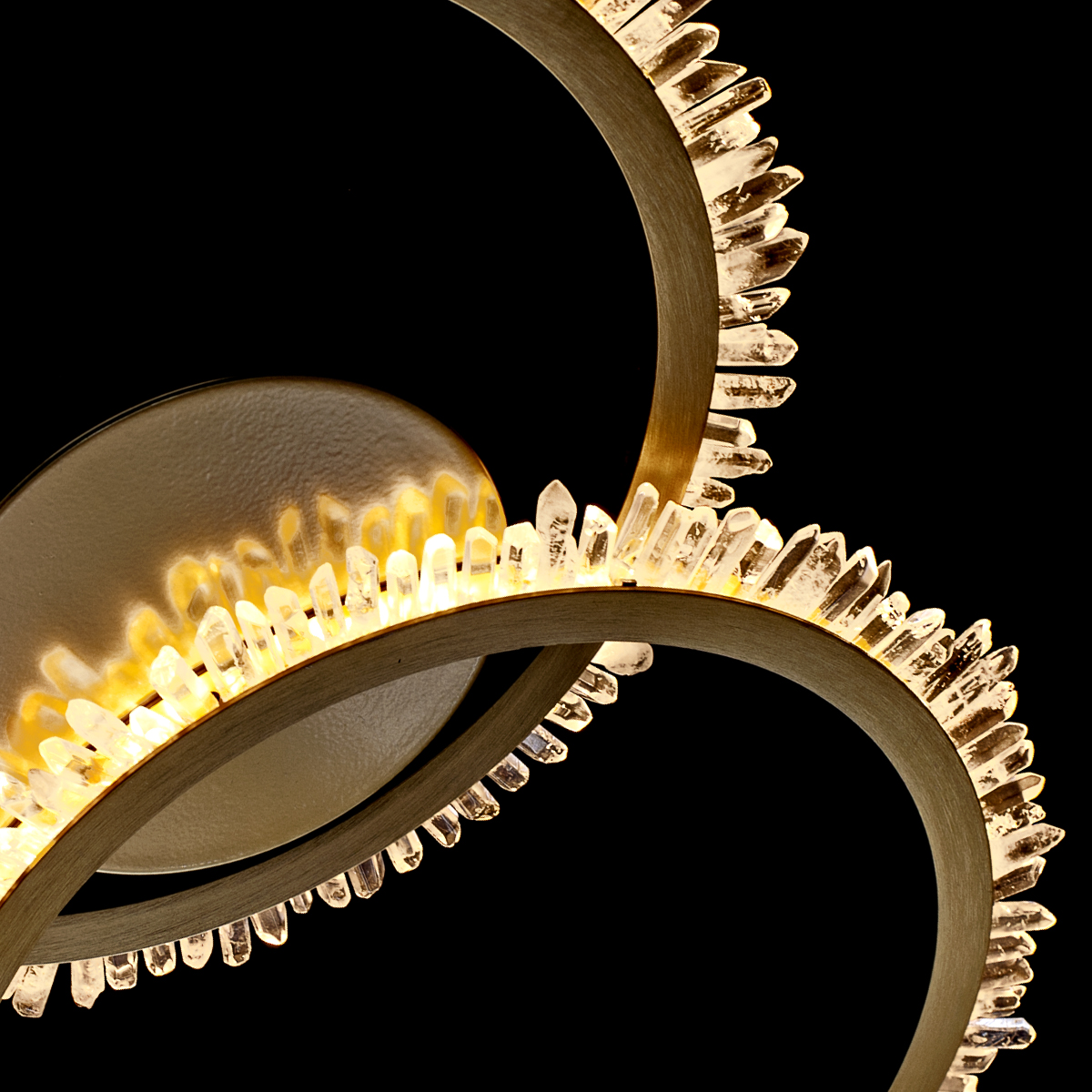 Потолочная люстра Delight Collection Quartz Halo MX20020154-2A satin gold Потолочная люстра Delight Collection Quartz Halo MX20020154-2A satin gold