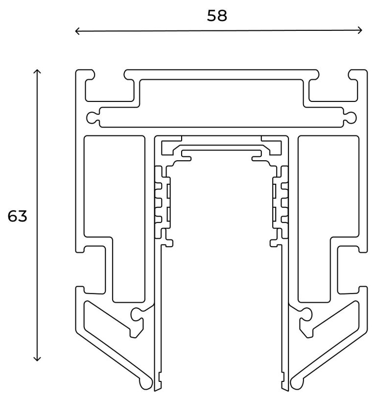Шинопровод магнитный Hesby Lighting ElDeko HSBL_0072