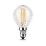 Лампа светодиодная филаментная Gauss E14 11W 2700К прозрачная 105801111