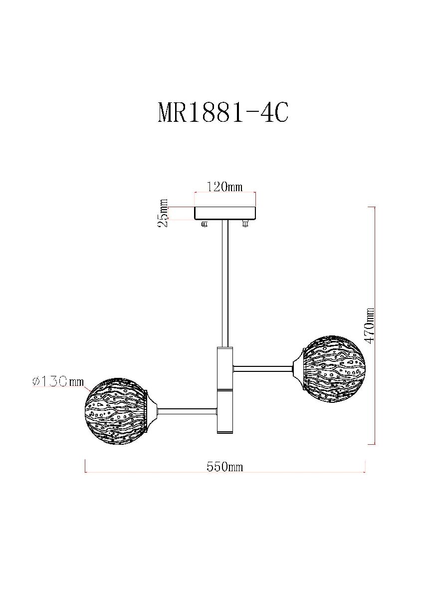 Люстра на штанге MyFar Camilla MR1881-4C Люстра на штанге MyFar Camilla MR1881-4C