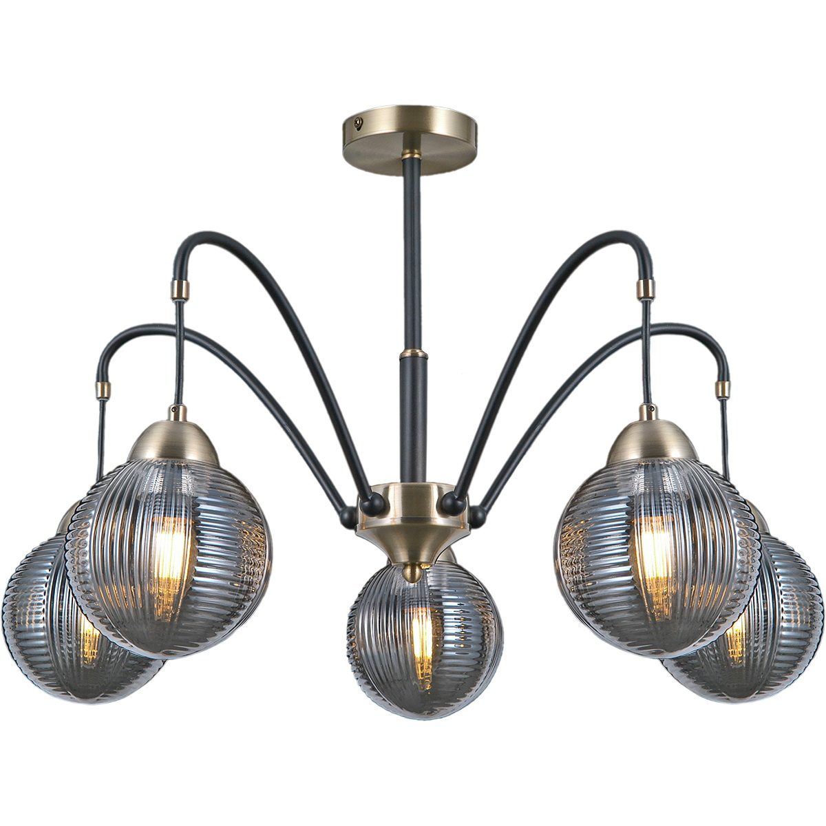 Люстра на штанге Illumico IL0433-5PSQ-79 BK AB Люстра на штанге Illumico IL0433-5PSQ-79 BK AB