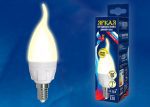 Лампа светодиодная диммируемая (UL-00004298) Uniel E14 7W 4000K матовая LED-CW37 7W/4000K/E14/FR/DIM PLP01WH