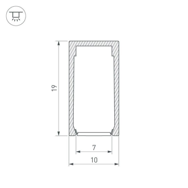 Профиль Arlight PIK-1019-2000 ANOD 023857