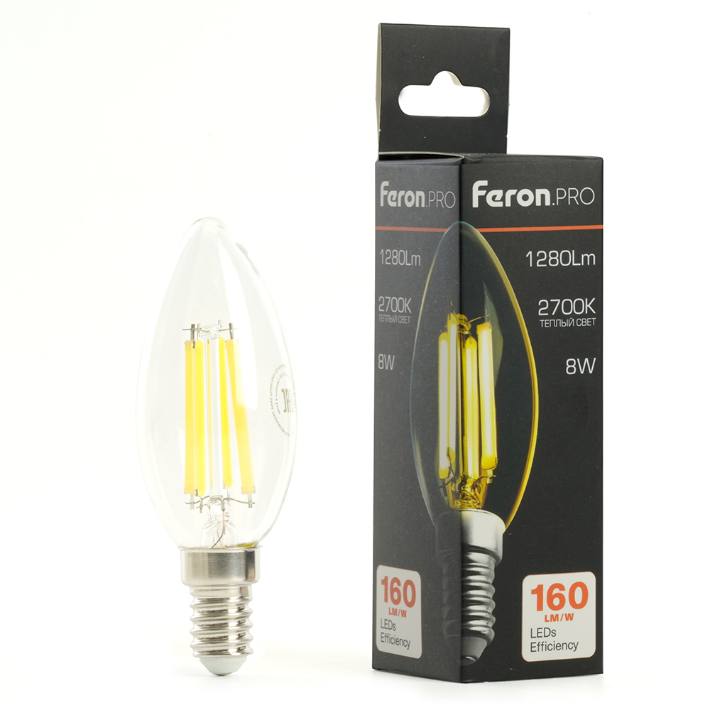 Светодиодная лампа Feron LB-1208 E14 8W 2700K 51247 Светодиодная лампа Feron LB-1208 E14 8W 2700K 51247
