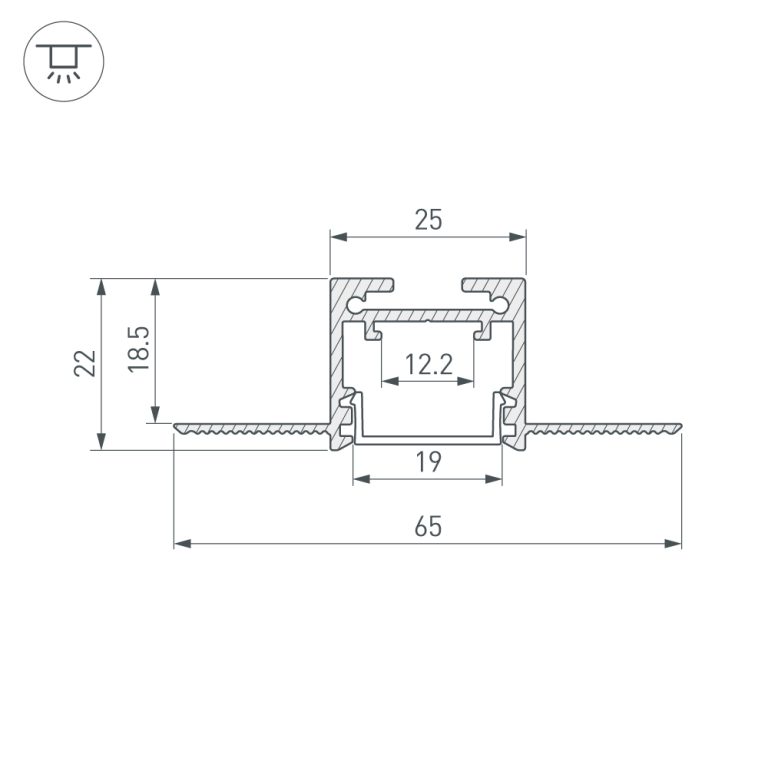 Профиль Arlight SL-LINIA20-FANTOM-2500 BLACK 039071