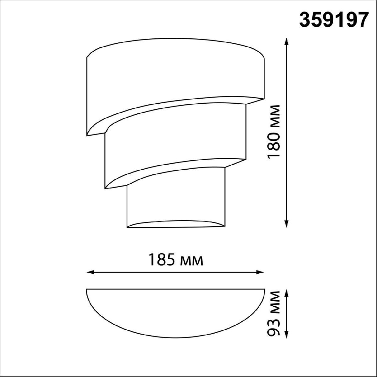 Уличный настенный светильник Novotech Strait 359197 Уличный настенный светильник Novotech Strait 359197