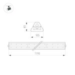 Линейный светильник Arlight SP-LAGERN-L1200-200W Day5000 052021