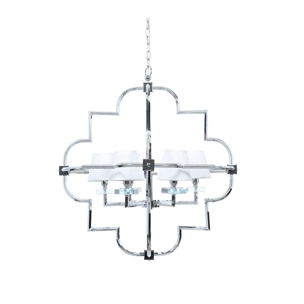 Подвесная люстра Lumina Deco Baltimore LDP 8020-6 CHR+WT Подвесная люстра Lumina Deco Baltimore LDP 8020-6 CHR+WT