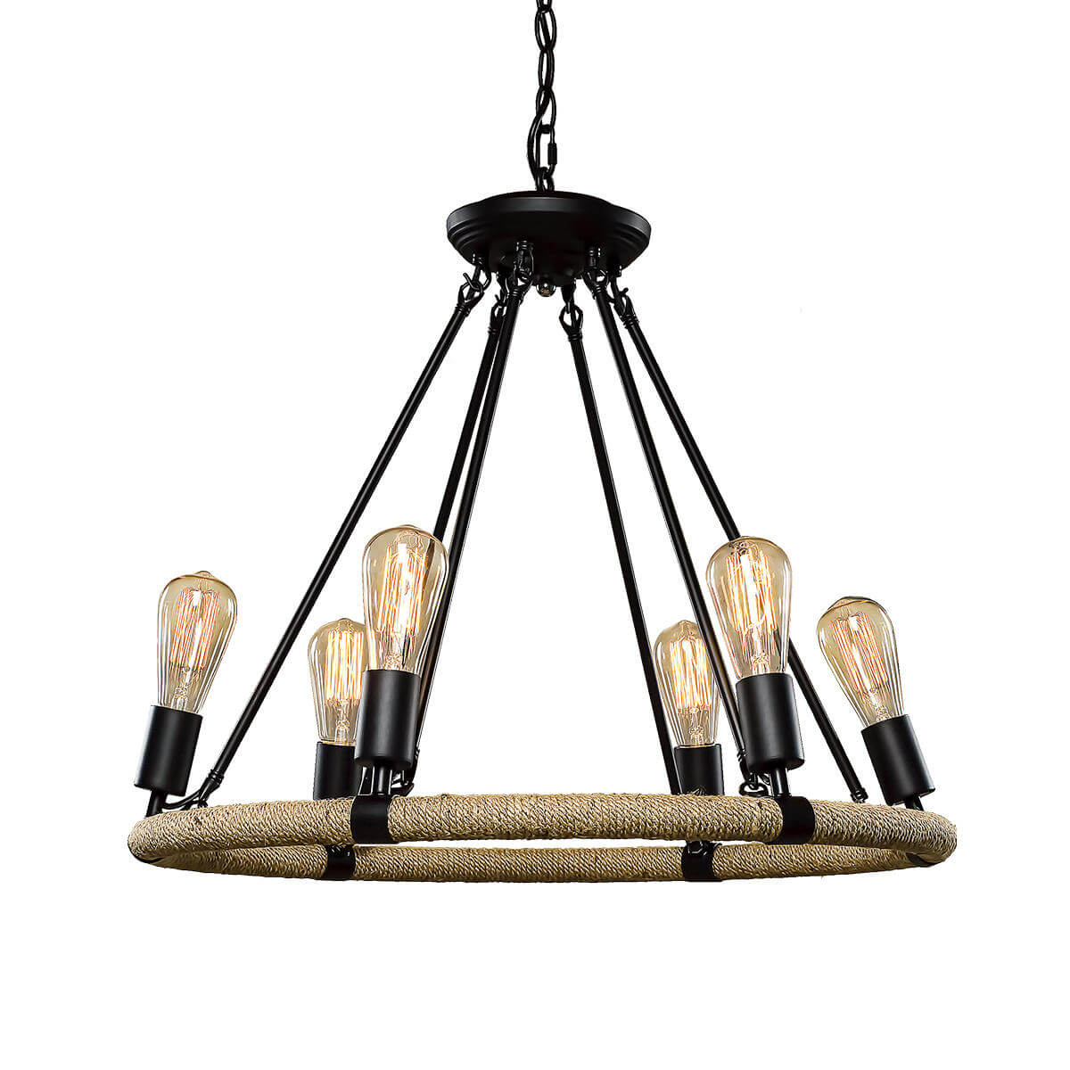 Подвесная люстра LOFT IT Rope filament Loft1861/6 Подвесная люстра LOFT IT Rope filament Loft1861/6
