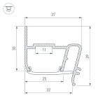 Профиль Arlight STRETCH-S-30-WALL-SIDE-2000 (STEP) 040702