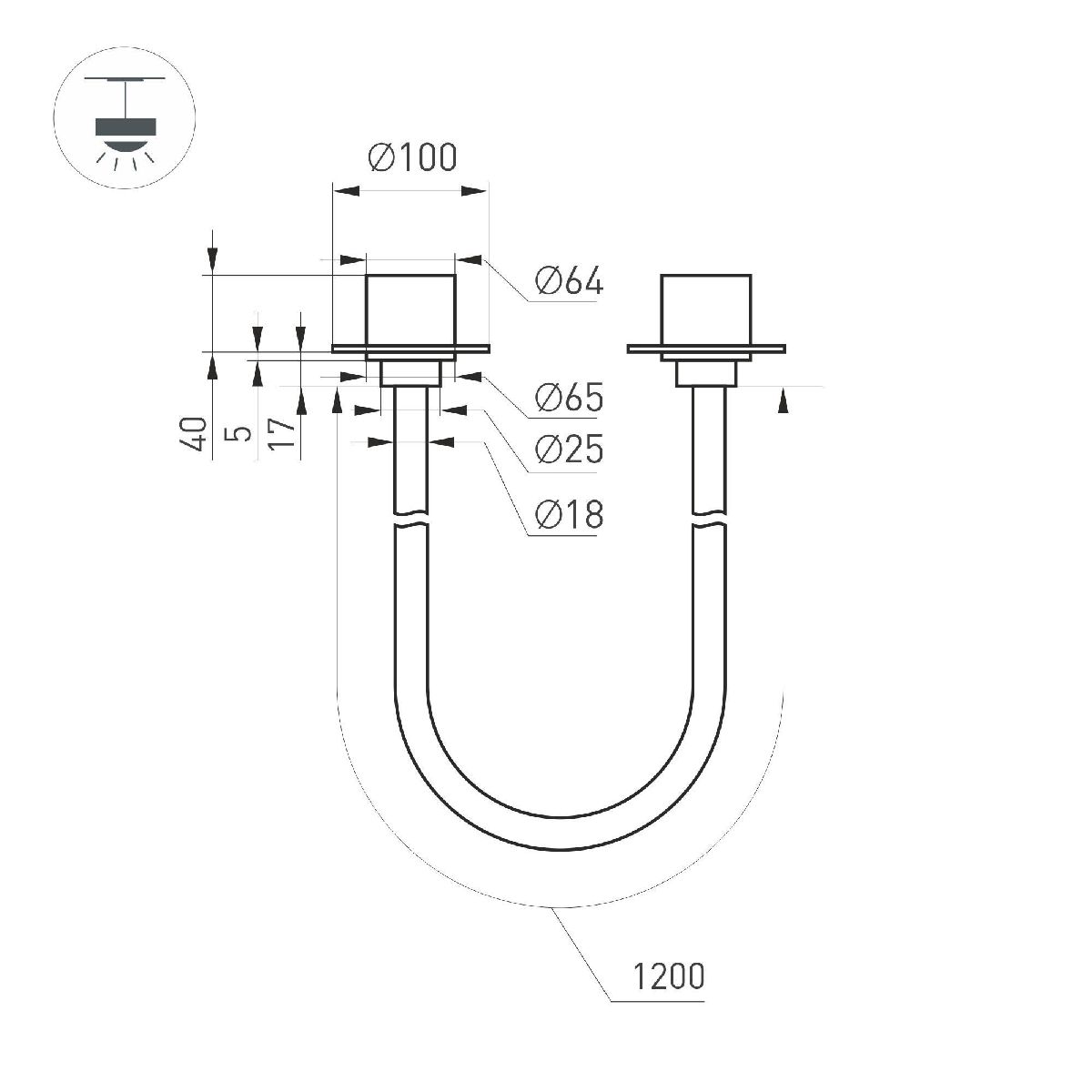 Подвесной светильник Arlight SP-TROPIC-BUILT-TRIMLESS-R18-L1200-18W Day4000 (BK, 360 deg, 230V) 043374 Подвесной светильник Arlight SP-TROPIC-BUILT-TRIMLESS-R18-L1200-18W Day4000 (BK, 360 deg, 230V) 043374