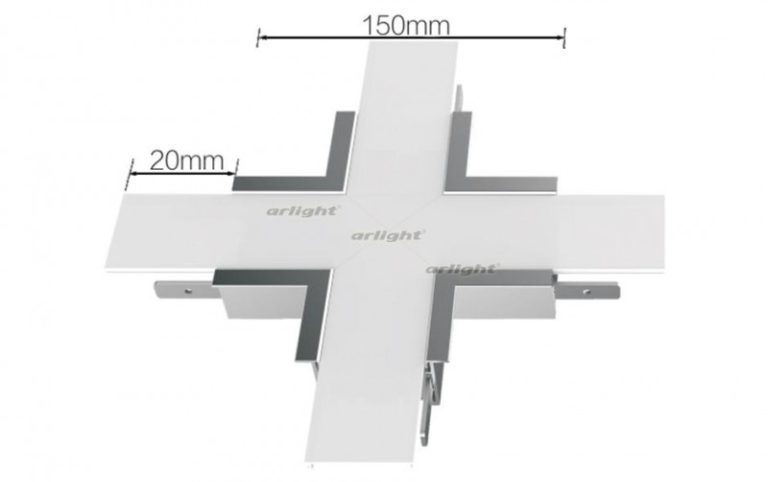 Угол Arlight S2-LINIA55-F-X90 крестовой 021276