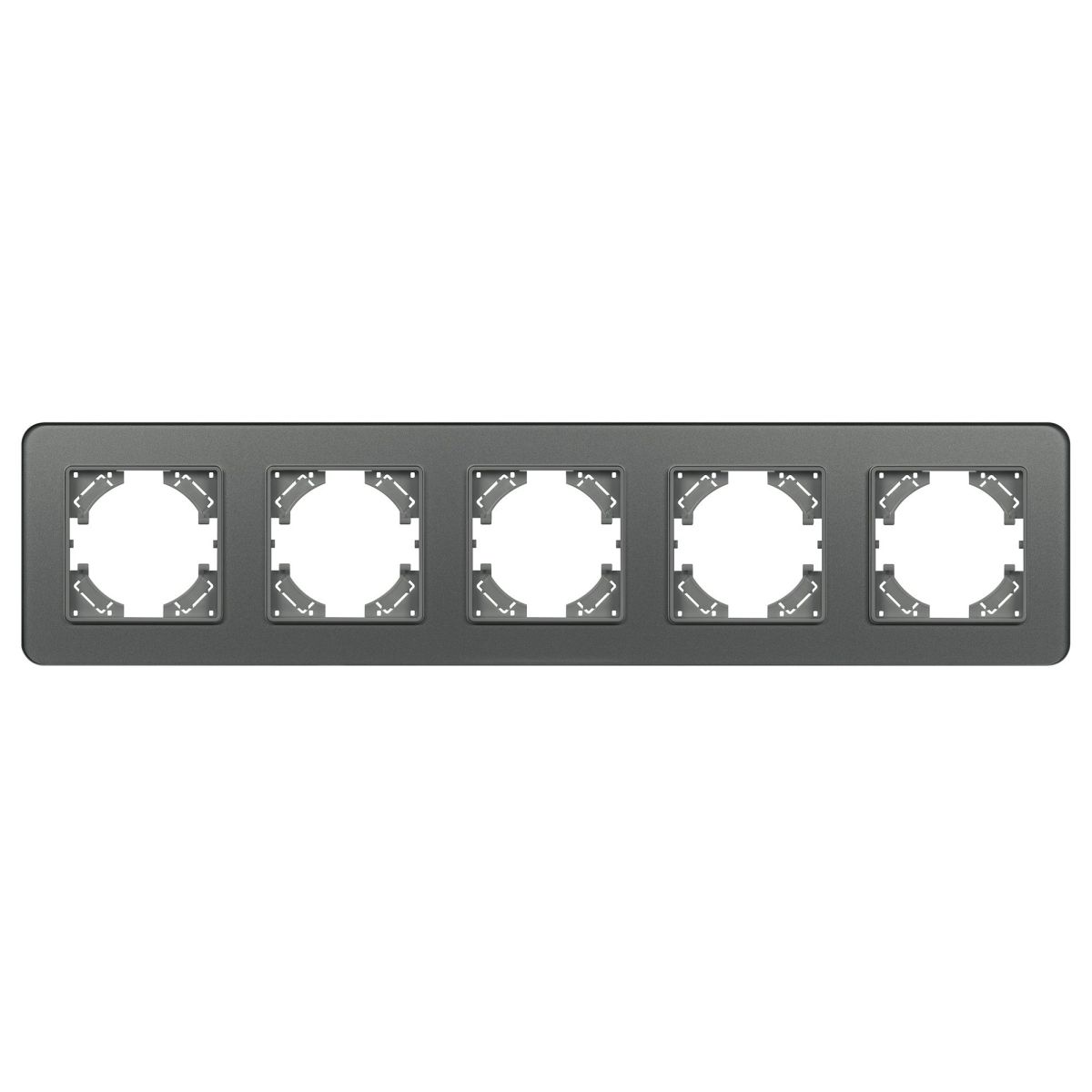 Рамка на 5 постов стеклянная Arlight FRM-OMALI-GS-5-GR 049706 Рамка на 5 постов стеклянная Arlight FRM-OMALI-GS-5-GR 049706
