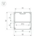 Алюминиевый профиль Arlight SL-LINE-5050-LW-3000 ANOD BLACK 043977