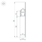 Алюминиевый профиль Arlight ARH-PLINTUS-50-FANTOM-3000 BLACK 052699