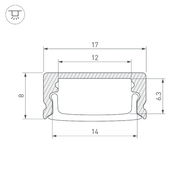 Профиль Arlight LINE-1708-2000 WHITE 044234(1)