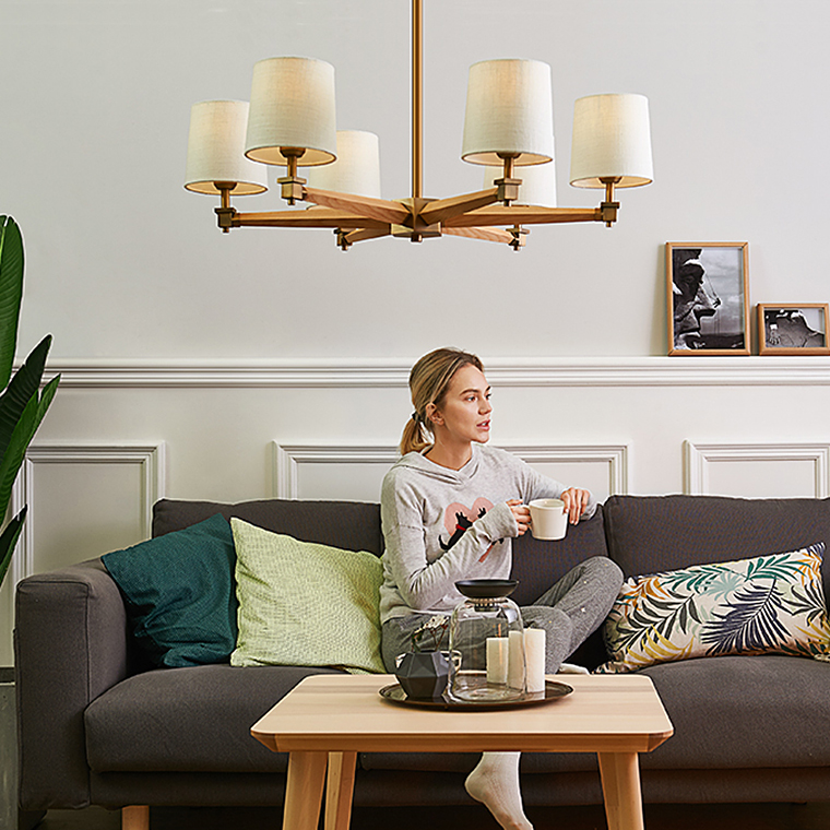 Люстра на штанге ImperiumLoft Stavra Jorgenson White/Dark Wood 203574-26 Люстра на штанге ImperiumLoft Stavra Jorgenson White/Dark Wood 203574-26