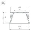 Профиль Arlight KLUS-POWER-RW70F-2000 ANOD 019881