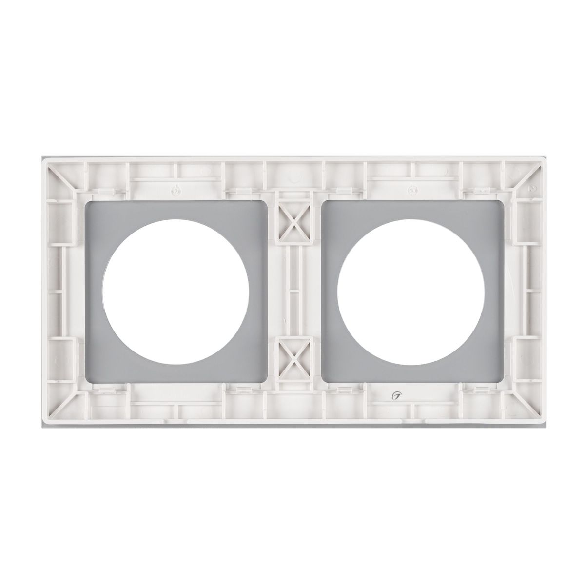 Рамка стеклянная на 2 поста Arlight FRM-GLARE-GC-2-WH 043835 Рамка стеклянная на 2 поста Arlight FRM-GLARE-GC-2-WH 043835