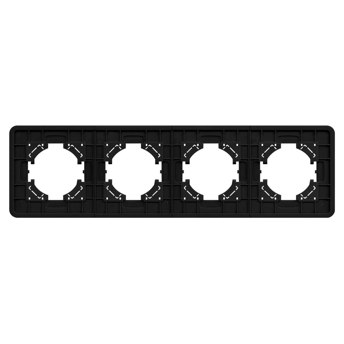 Рамка на 4 поста стеклянная Arlight FRM-OMALI-GS-4-BK 049701 Рамка на 4 поста стеклянная Arlight FRM-OMALI-GS-4-BK 049701
